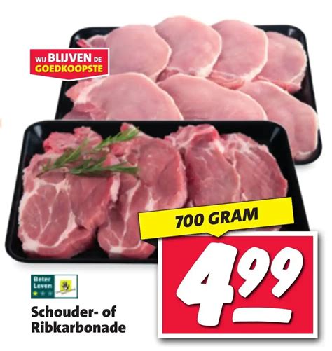 Schouder Of Ribkarbonade 700 Gram Aanbieding Bij Nettorama