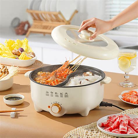 Multi Function Electric Hot Pot With Divider Kissews