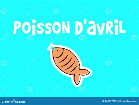 French April Fool S Day Poisson D Avril Design With One Fish For