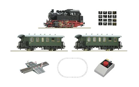 Roco 51161 Analogue Start Set: Steam Locomotive Class 80 with Passenger Train HO Scale – Aurora ...