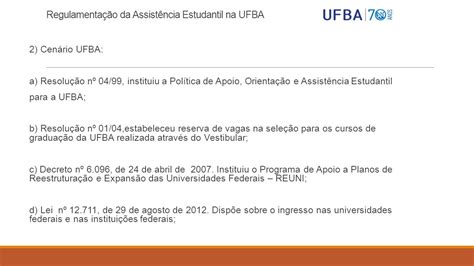 Ministério da Educação Universidade Federal da Bahia Pró Reitoria de