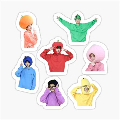 Enhypen Ot7 Fruit Customes Sticker Pack 12 Sticker By Yeasitrus In