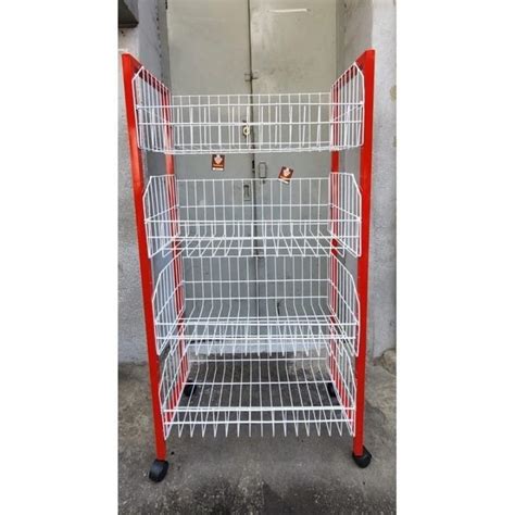 Jual Rak Ciki Besi Rak Serbaguna Mini Market Rak Display Roda Susun