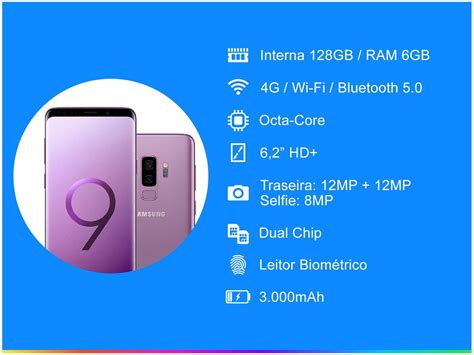 Smartphone Samsung Galaxy S9 128gb Ultravioleta 4g 6gb Ram Tela 62