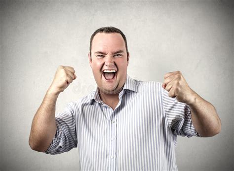 Jubilating Man Stock Image Image Of Young Chubby Laughing 46941597