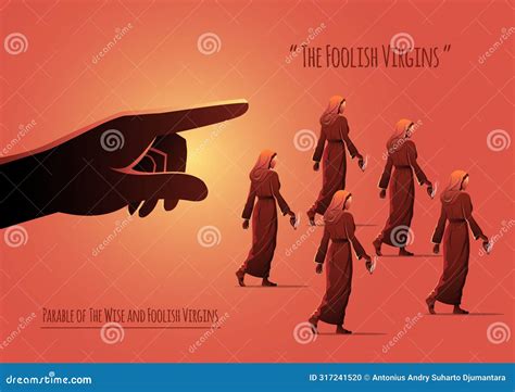 Bible Stories The Parable Of The Ten Virgins Stock Vector Illustration Of Parable Matthew