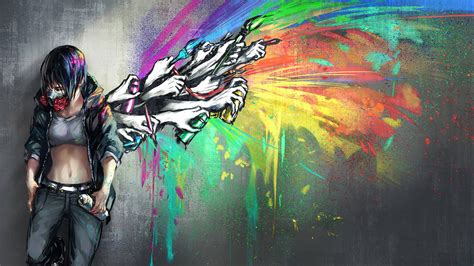 Download Cool Girl Graffiti Wall Wallpaper