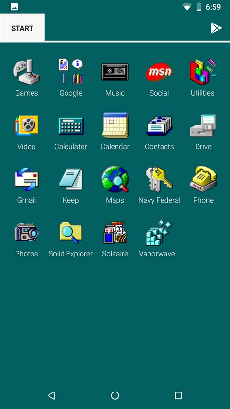 Themed my phone with original windows 95 icons. : r/VaporwaveAesthetics