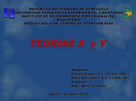 Presentación Teoria X Y Y Ppt