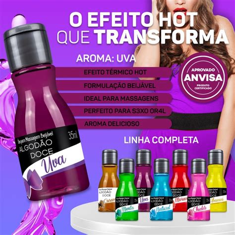 ÓLEO BEIJÁVEL ALGODÃO DOCE 35ML HOT PARA UM TOQUE ENVOLVENTE Shopee Brasil