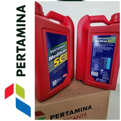 Oil Oli Mobil Diesel Pertamina Mesran Meditran Ber Sni Sc 5 Liter