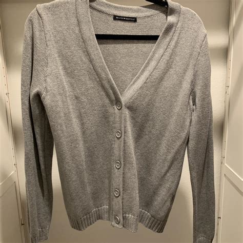 Brandy Melville Women S Grey Cardigan Depop