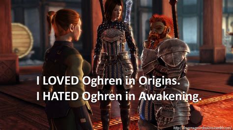 Dragon Age Confessions CONFESSION I LOVED Oghren In Origins I HATED