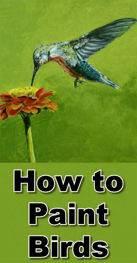 How To Paint A Humming Bird At Zinnia In Acrylic Hummingbird Painting