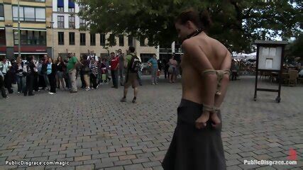 Gagged Bound Babe Humiliated In Public