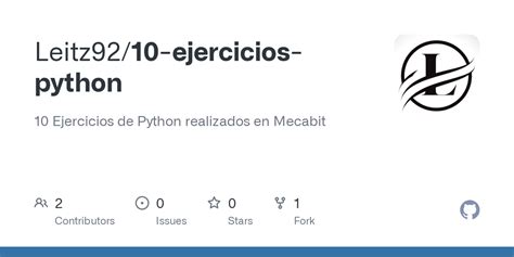 Github Leitz9210 Ejercicios Python 10 Ejercicios De Python