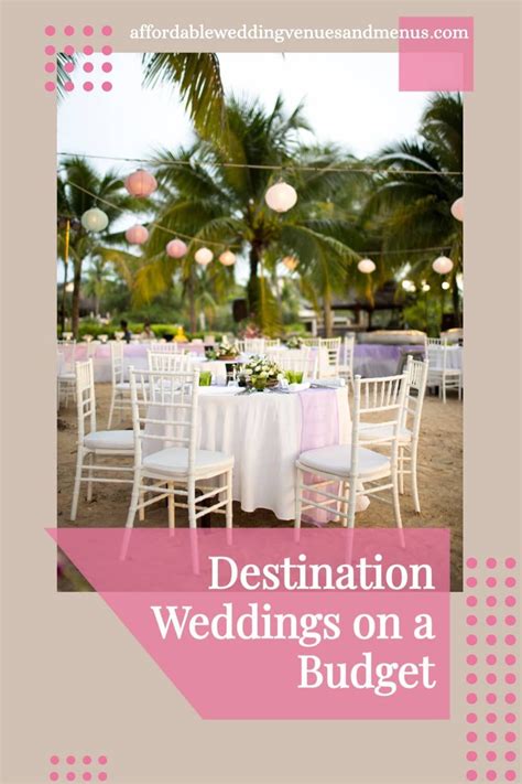 Image Of A Wedding Reception Set Up At The Beach With Palm Trees Text