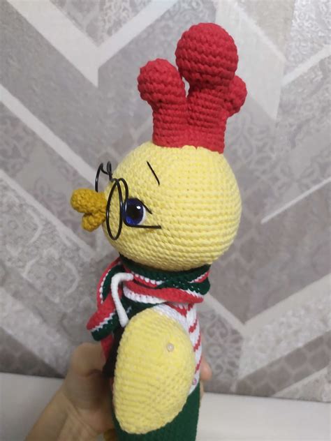 Kogut na szydełku ptak handmade Wielkanoc Maskotka Zabawka Amigurumi