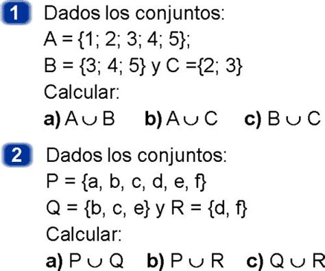 UNIÓN DE CONJUNTOS EJEMPLOS Y EJERCICIOS RESUELTOS PDF