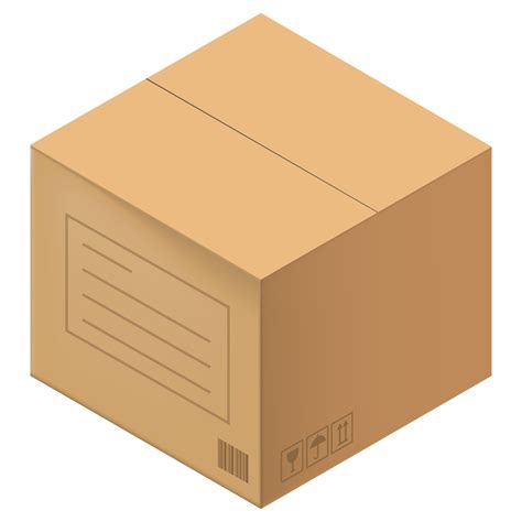 Closed cardboard box isolated 17259091 PNG