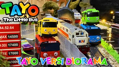 Drama Cerita Kereta Api Dengan Bus Tayo Indonesia Versi Diorama