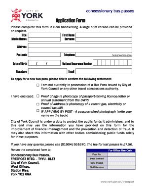 Fillable Online York Gov Application Form City Of York Council York