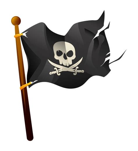 Bandeira Pirata Caveira E Ossos Cruzados Esfarrapada Bandeira