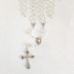 Catholic Pearl Wedding Unity Cord Rosary Like Lasso Cord With Praying