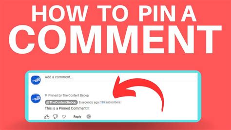 How To Pin Comments On Youtube Youtube