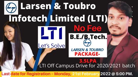 Lti Recruitment Off Campus Drive Larsen Toubro Youtube