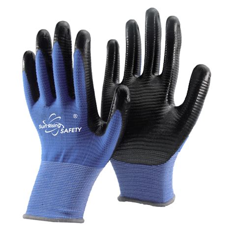 Srsafety U3 Polyester Nitrile Coated Gloves Sr Ny1350p Srsafety