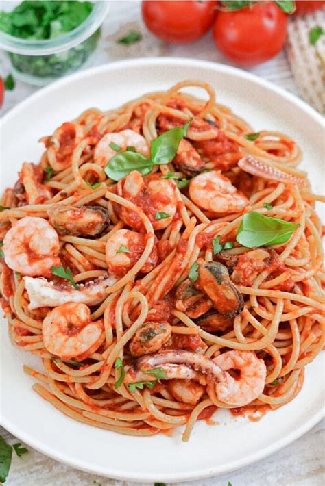 Spaghetti Frutti Di Mare Schnelles Abendessen