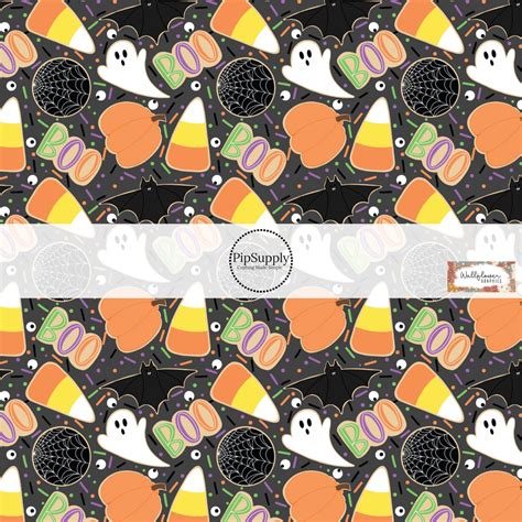 Halloween Pattern Fabric By The Yard Frosted Halloween Cookies Fabric