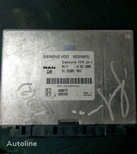 MAN SIEMENS VDO Elektronik FFR 81 25805 7052 A2C53168751 MAN Truck Ecu