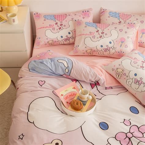 Sanrio Cinnamoroll Bedding Set Winter Warm Milk Velvet Four Piece Set