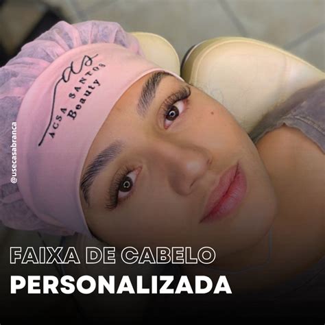 Duas Faixas De Cabelo Personalizada A Sua Logo Escolha O Modelo