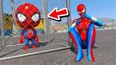 HOMEM ARANHA PRENDEU O BEBÊ NA JAULA NO GTA 5 YouTube