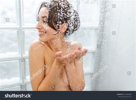Beautiful Naked Woman Taking Shower Home Stock Photo Shutterstock
