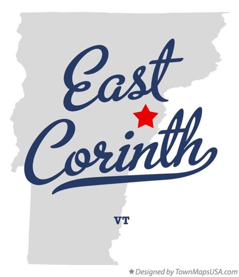 Map of East Corinth, VT, Vermont