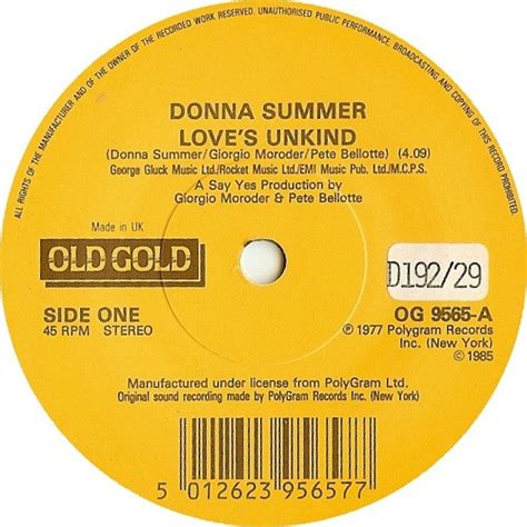 Donna Summer Love S Unkind 1985 Vinyl Discogs