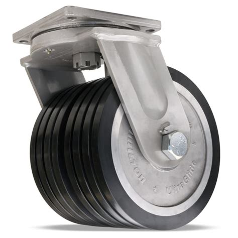 Hamilton Maxi Duty Dual Wheel Swivel Caster With 12 X 4 UltraGlide