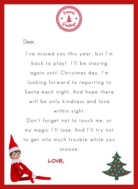 Free Elf On The Shelf Printables Trendy Chaos