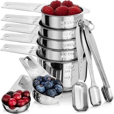 Amazon Hudson Essentials Stainless Steel Measuring Cups And Spoons