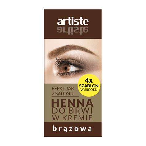 Artiste Henna do brwi w kremie Brązowy 30 g Sklep EMPIK