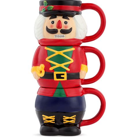 Stacking Mugs Nutcracker Mr Christmas Party And Tabletop Maisonette