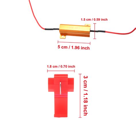 4X 50W 6ohm Load Resistors For Fix LED Bulb Fast Hyper Flash Turn