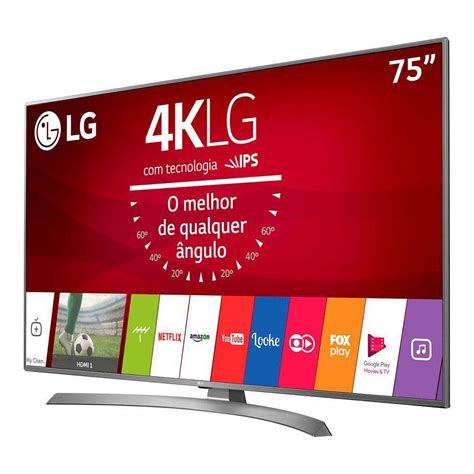 Tv 75 Polegadas Usada - Smart TV LED 75 Polegadas LG 75UJ6585 Ultra HD 4K Wifi com Conversor ...