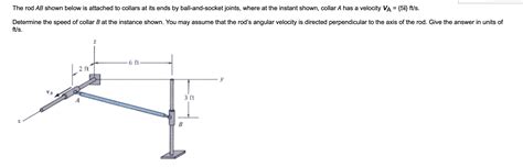 Solved The Rod AB Shown Below Is Attached To Collars At Its Chegg