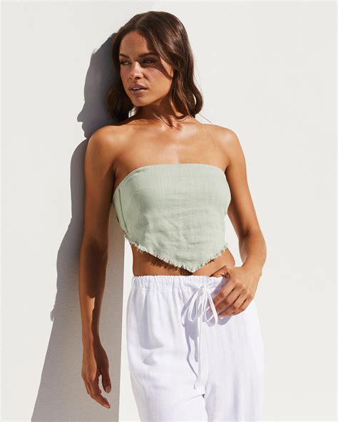 Shop Mooloola Mona Dallis Tube Top In Avocado Fast Shipping And Easy Returns City Beach Australia