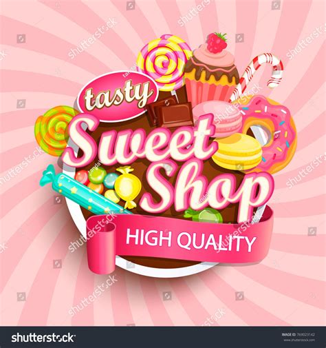 Sweet Shop Logo Label Or Emblem For Your Design Vector Illustration